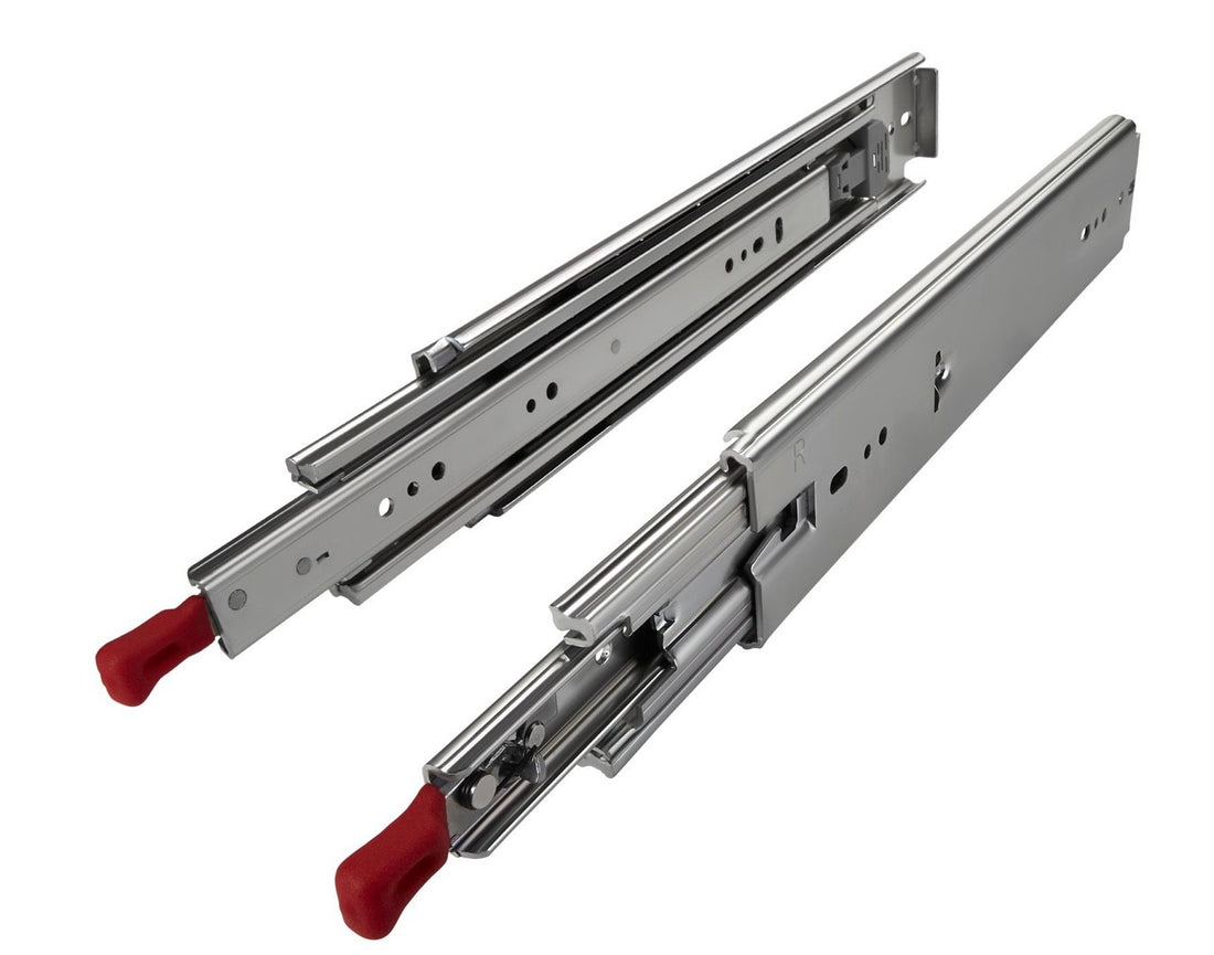 Skuffeskinner i par tungvekt 250kg med lås 406 - 1524mm lengde