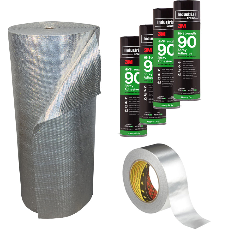 PAKKETILBUD: 25 Kvm LOW-EPE Isolasjon + 3M 90 Spraylim + Tape